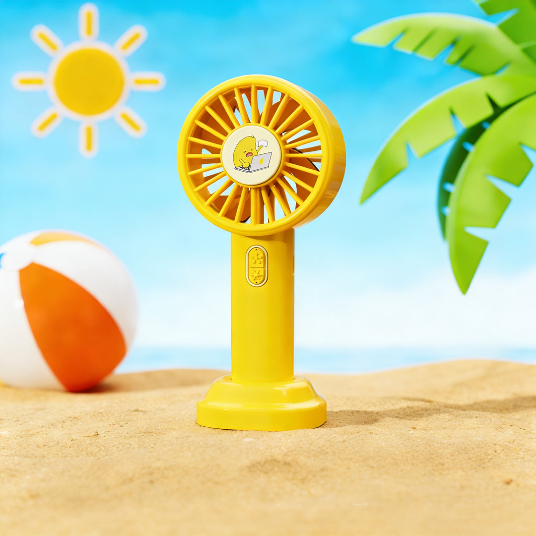 Women's Portable Hand Fan in Cheerful Plant Design Kalsten