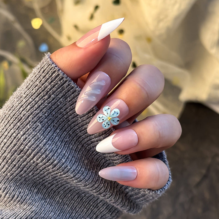 Artistic Floral and Abstract Design Press-On Nail Set Kalsten