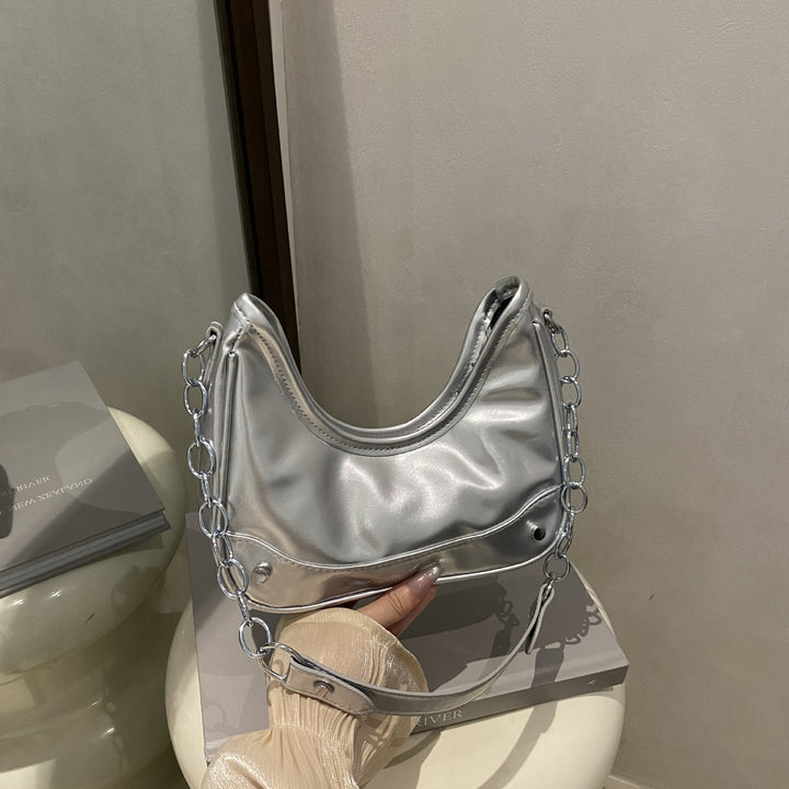 Chain-Handled Shoulder Bag