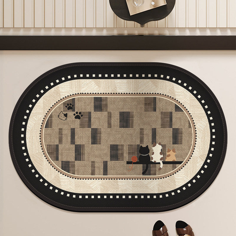 Playful Dog-Themed Area Mat