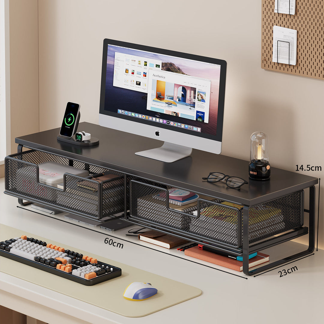Multi-Functional Desk Organizer with Mesh Storage Bins Kalsten