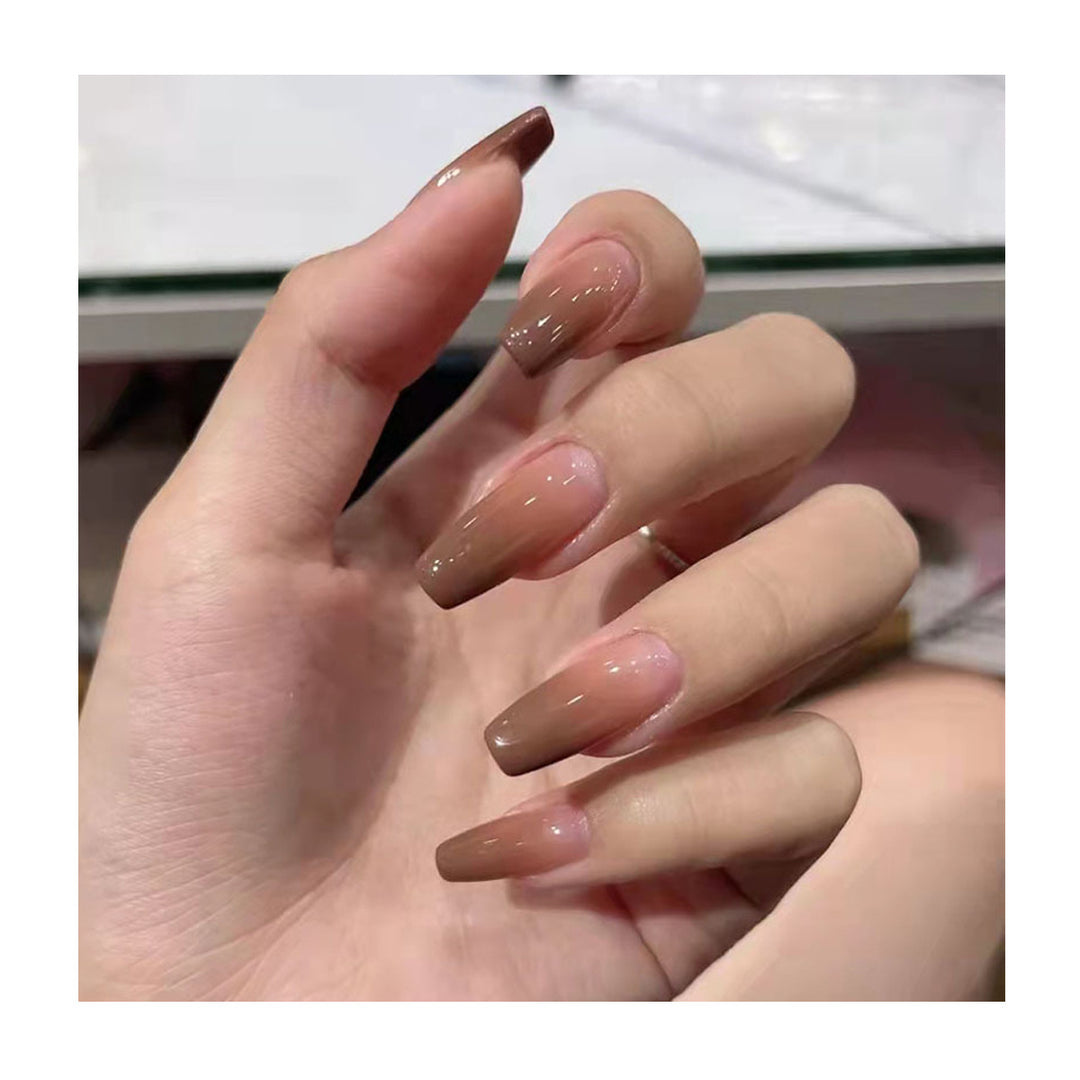 Ombre Coffin Nail Extensions