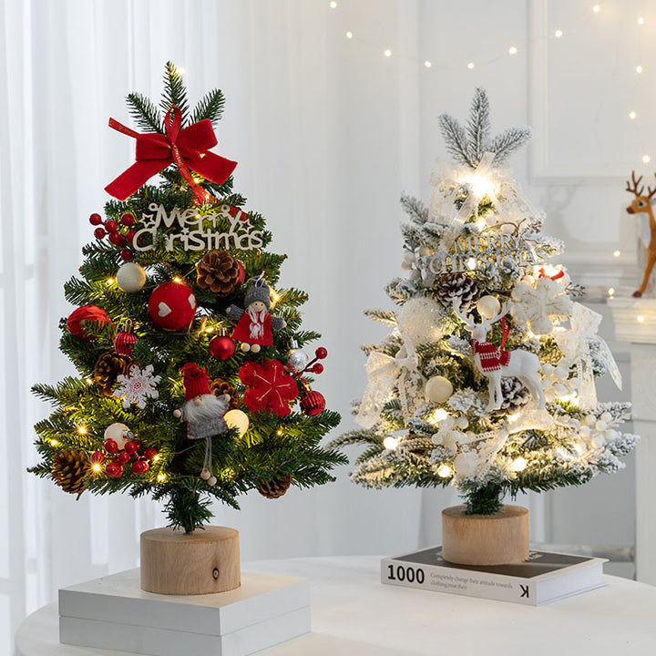 Decorative Mini Christmas Tree with LED Lights