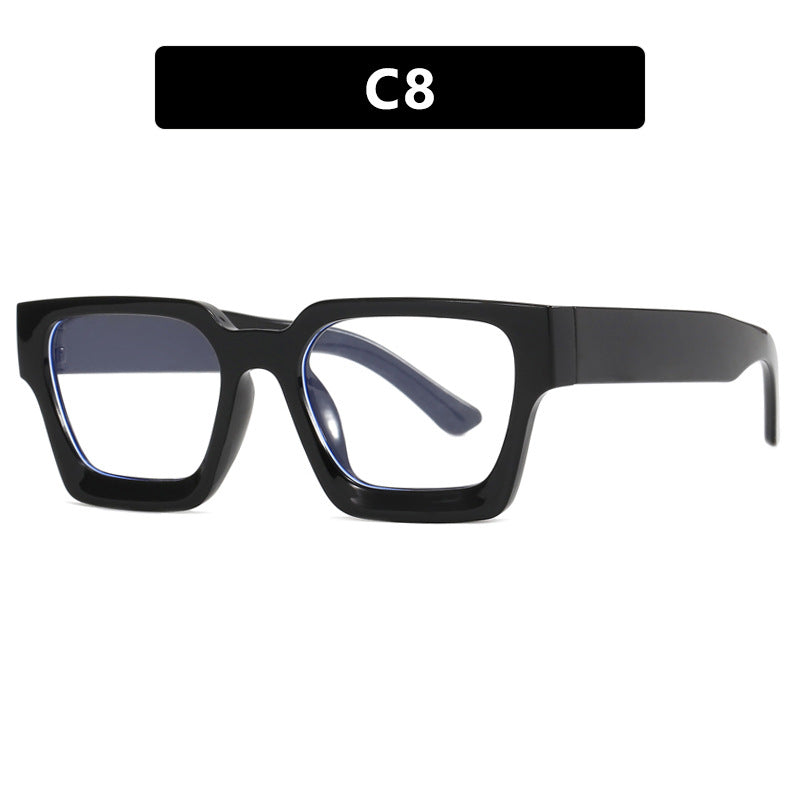 Women's fashionable square reading glasses with transparent frame construction Kalsten