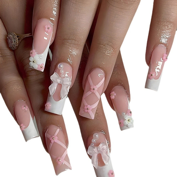 Decorative Floral and Bow Nail Extensions Kalsten