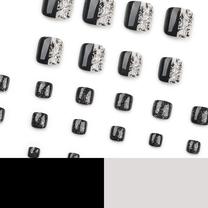 Elegant foot nail art with detailed design Kalsten