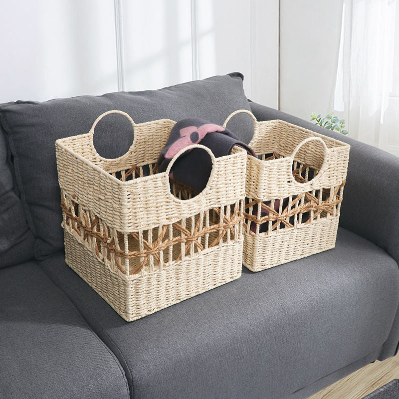 Woven Storage Basket with Handles Kalsten