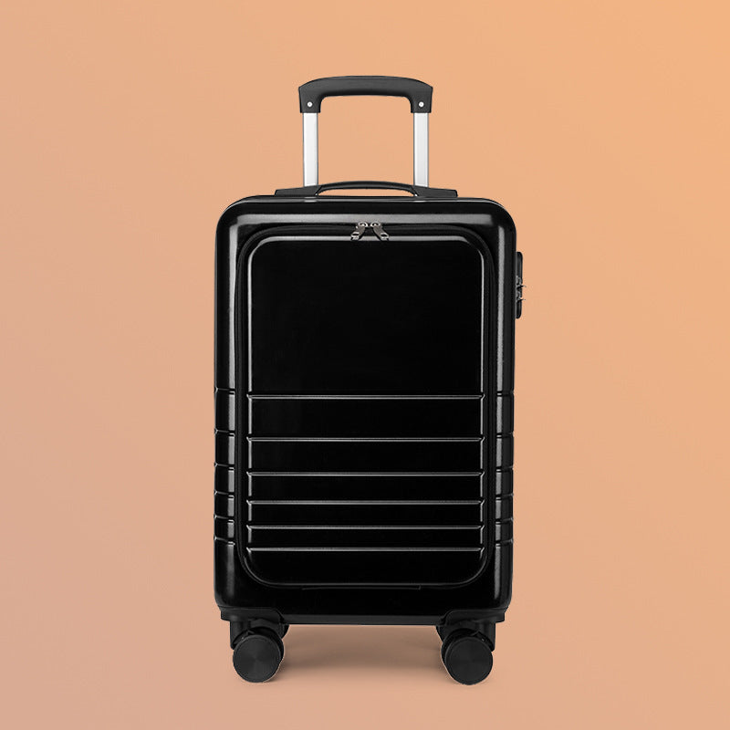 carry-on hardshell front-pocket spinner suitcase with quick-access compartment telescopic handle and smooth full-rotation wheels Kalsten