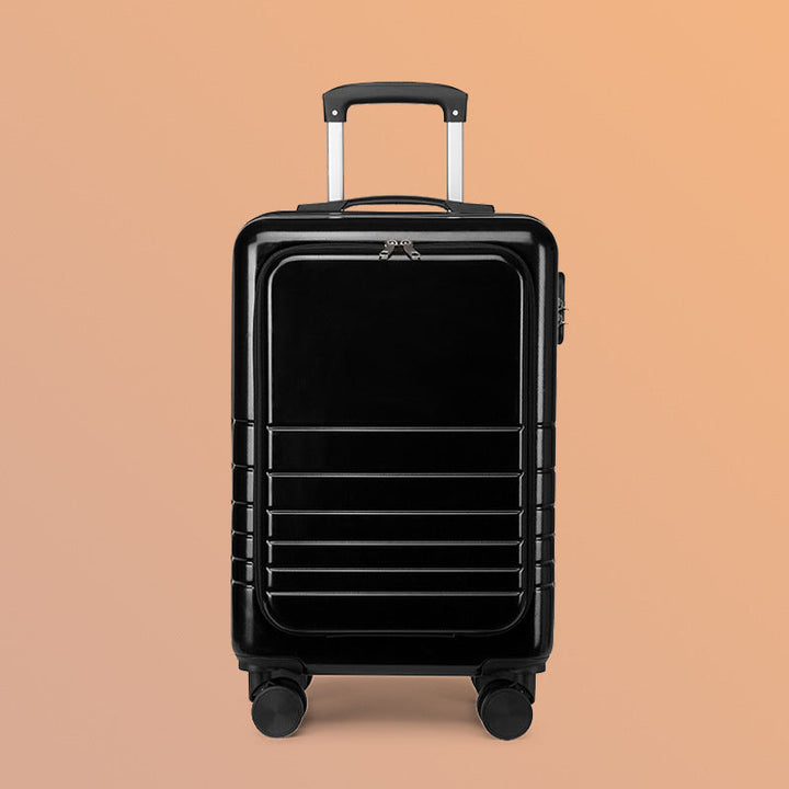 carry-on hardshell front-pocket spinner suitcase with quick-access compartment telescopic handle and smooth full-rotation wheels Kalsten