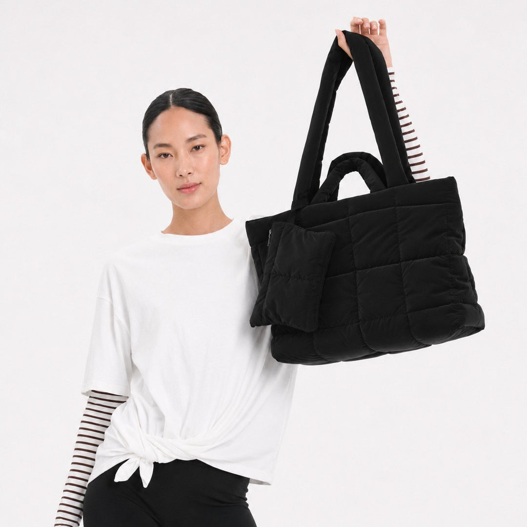 Padded Quilted Tote Bag