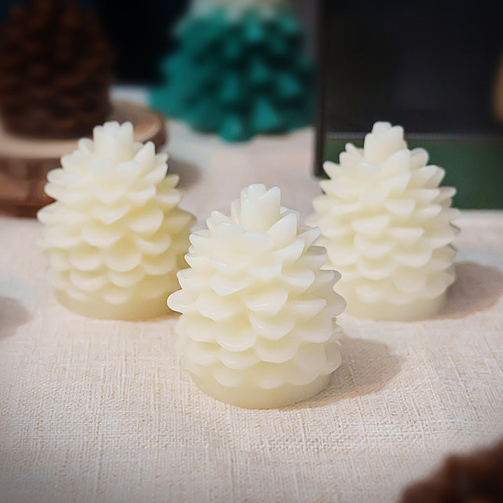 Mini Cone-Layered Sculptural Tabletop Wax Candle