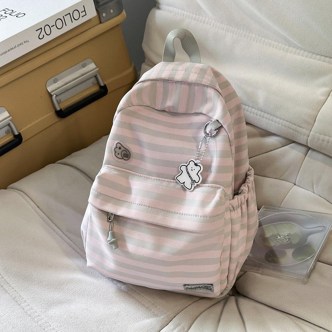 Cute Cartoon Design Striped Backpack Kalsten
