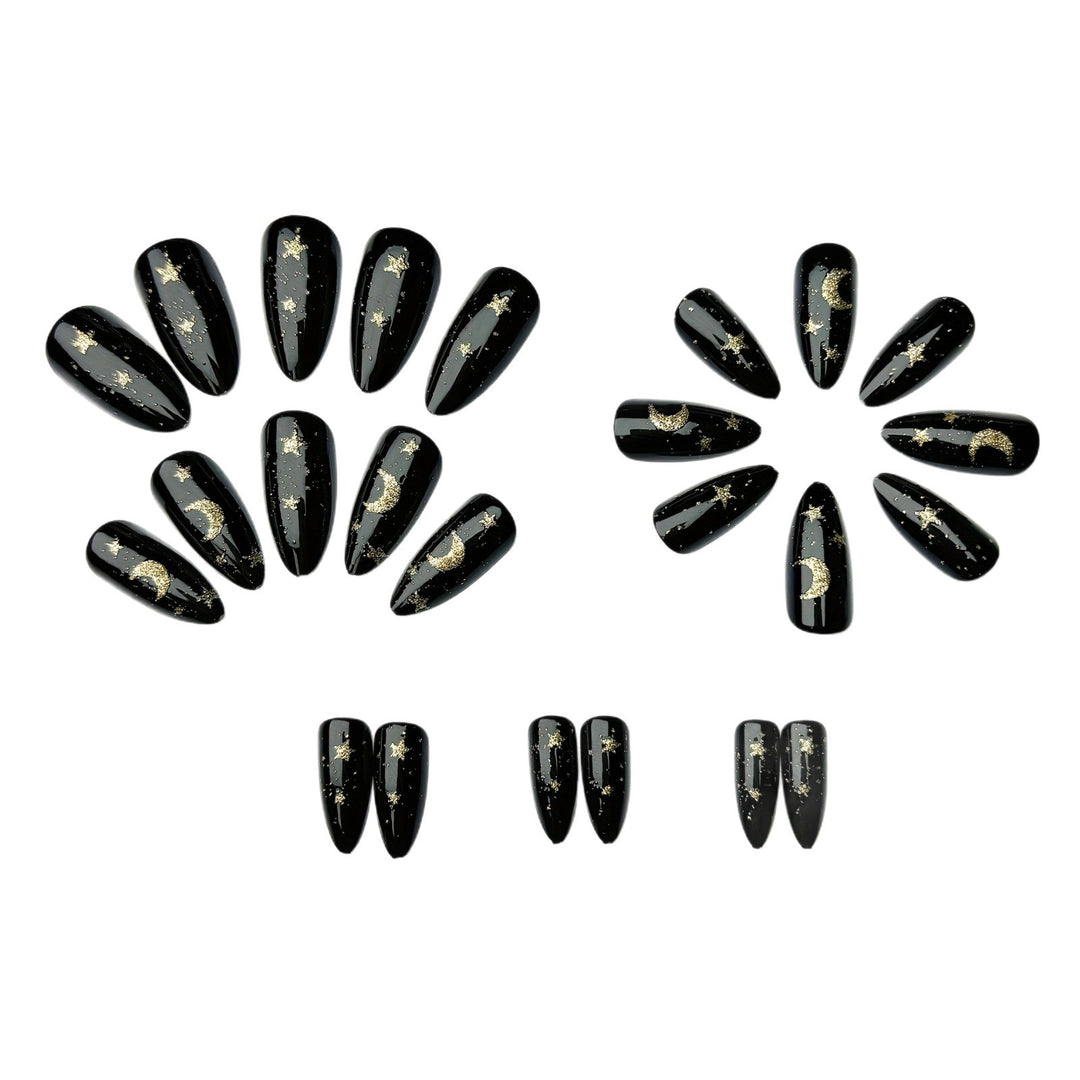 Glamorous nail art in moon and star design Kalsten