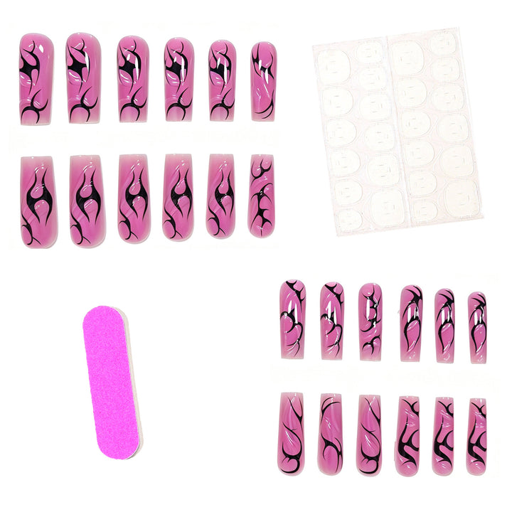 Artistic Long Acrylic Nail Enhancements Kalsten