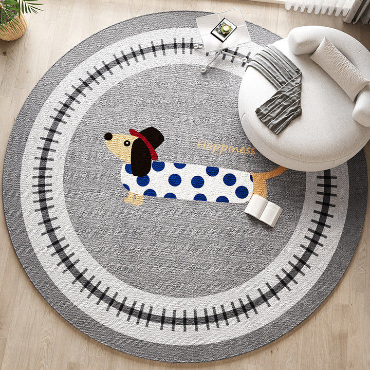 Decorative Dog-Themed Area Rug for Home Decor