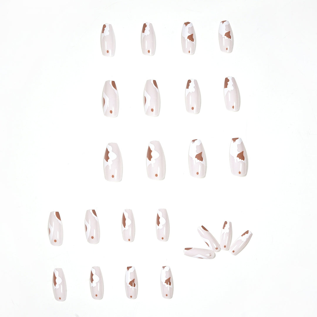 Artistic acrylic nails with trendy design Kalsten