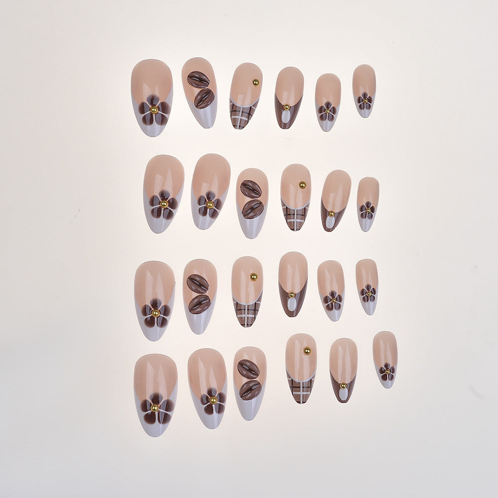 Elegant Floral Design Press-On Nail Art Set Kalsten
