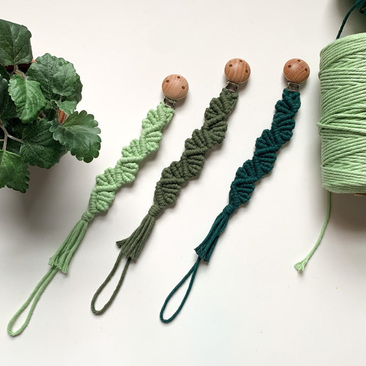 Macrame Keychain Holder with Wooden Accents Kalsten