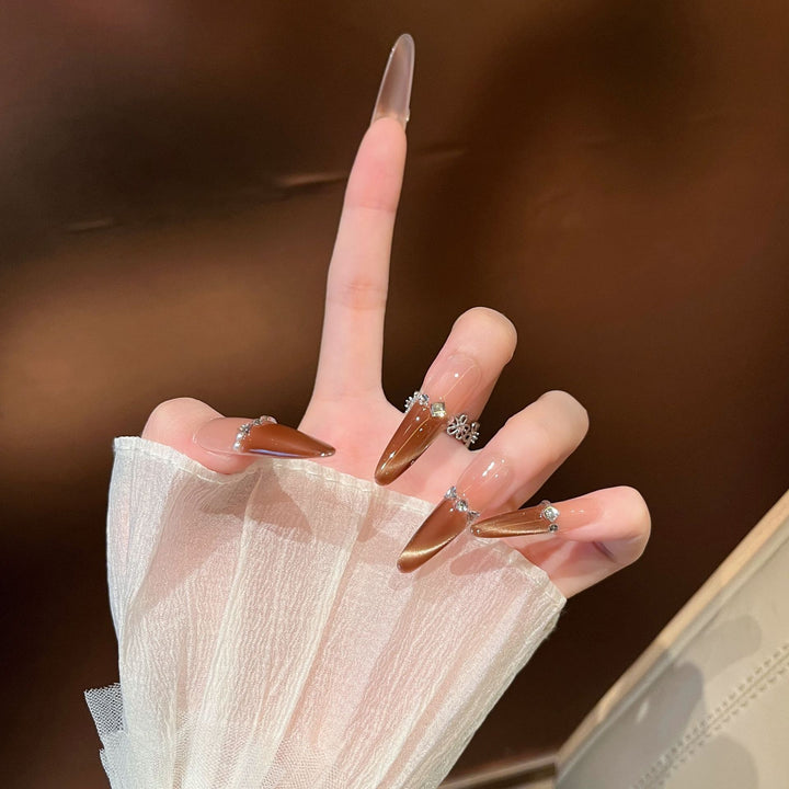 Glamorous Long Stiletto Press-On Nail Extensions Kalsten 1787316087