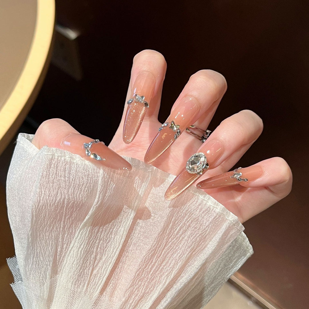 Elegant Floral Design Press-On Nail Extensions Kalsten