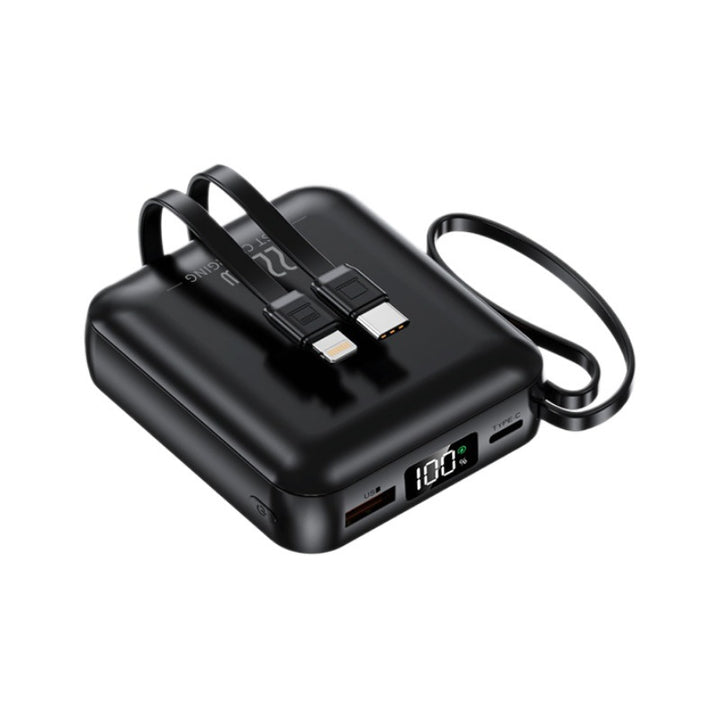 Wearable power bank with dual USB-C connection and digital charge level indicator Kalsten