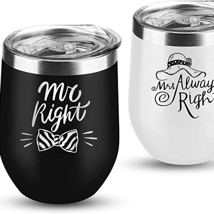 Insulated Stainless Steel Stemless Wine Tumbler With Witty Coworker Quote Laser-Engraved