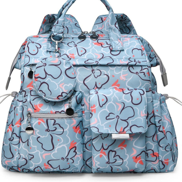 Multi-Pocket Floral Design Backpack Kalsten