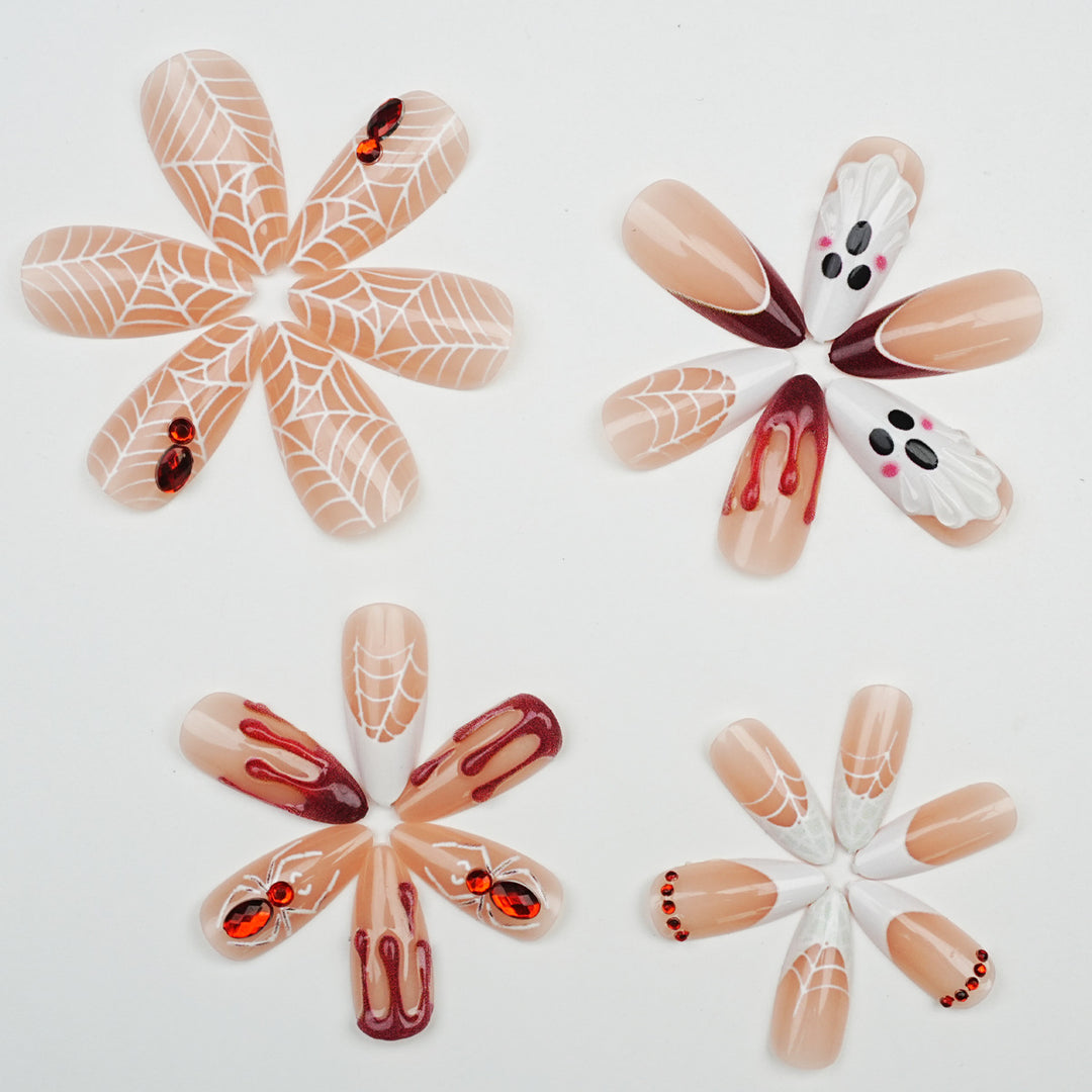 Thematic Halloween Press-On Nail Art Set