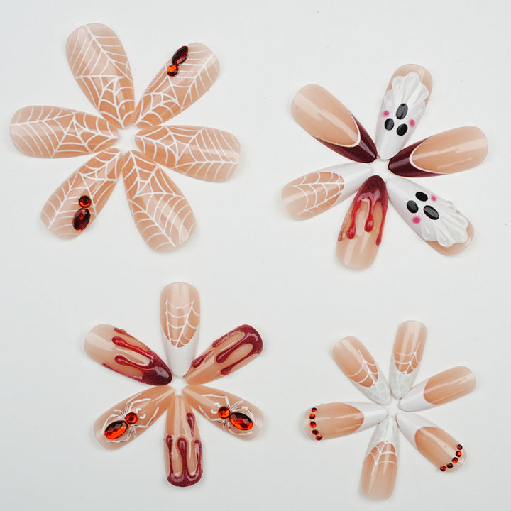 Thematic Halloween Press-On Nail Art Set