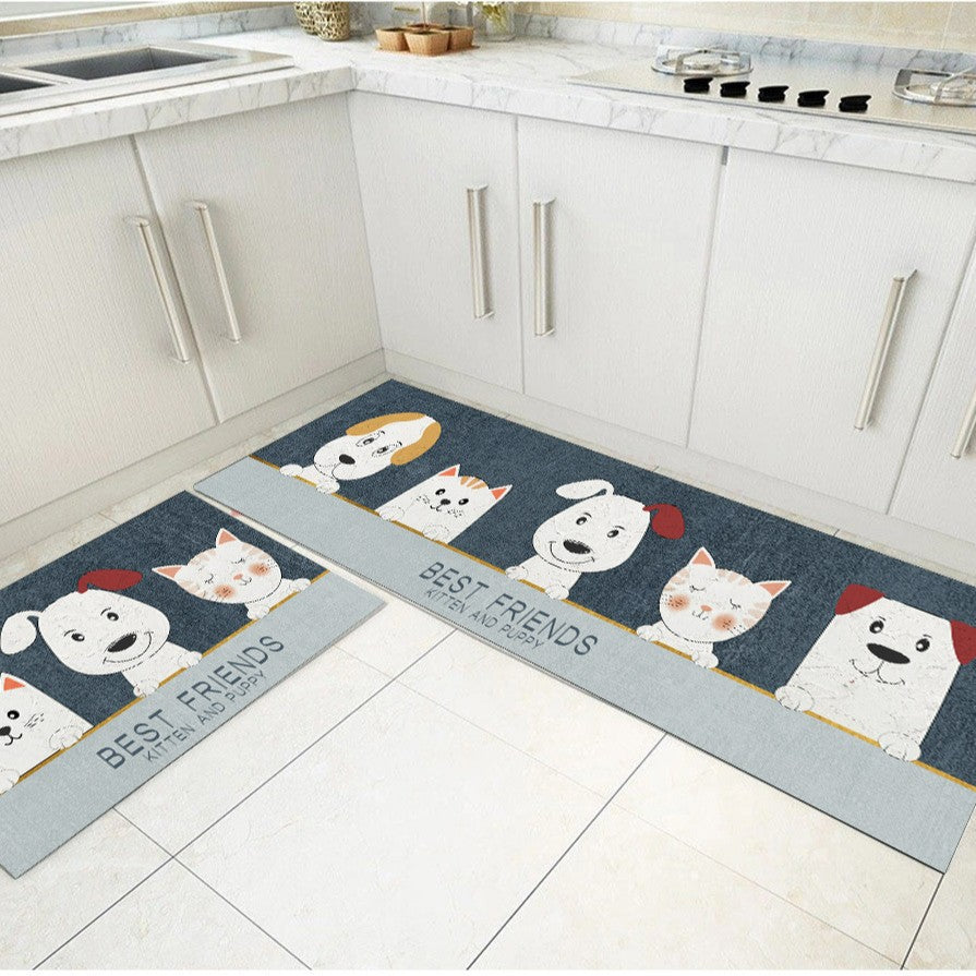 Plush Textured Kitchen Floor Mat Kalsten