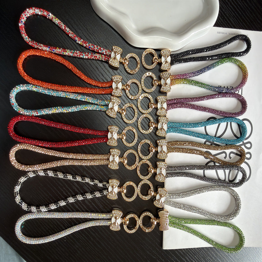 Rhinestone-Embellished Eyewear Holder Kalsten