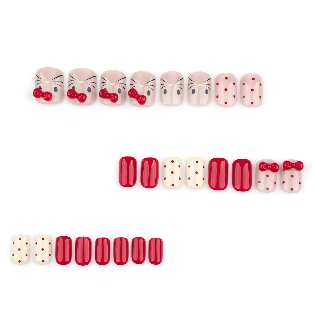 Artistic Nail Art with Cute Bow Motifs Kalsten