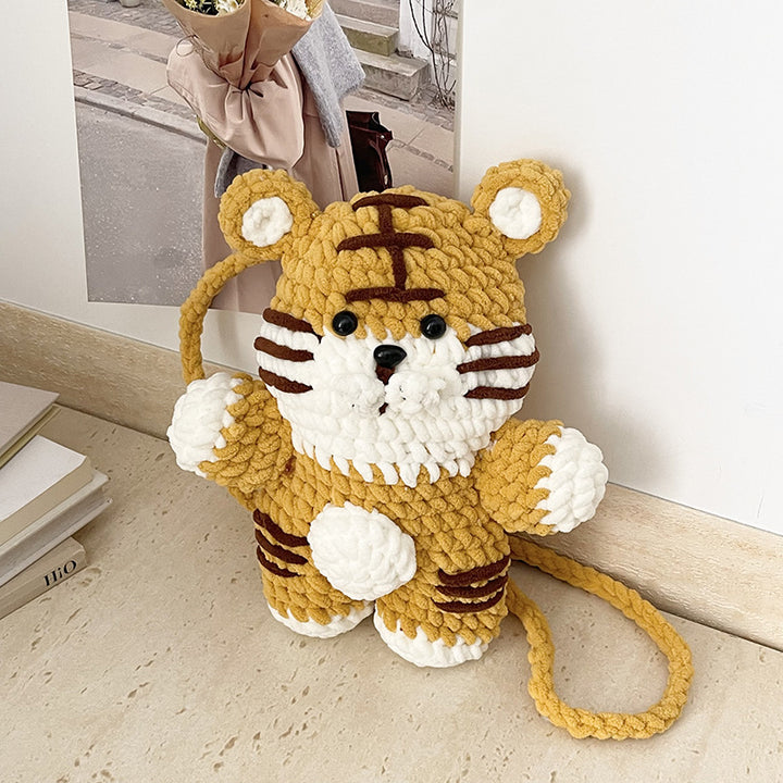 Cute Crochet Mouse Plush Backpack