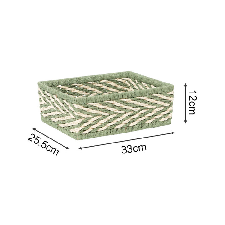 Natural decorative storage basket with woven design