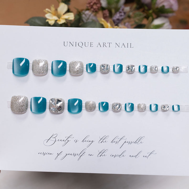 Decorative Glittered Toe Nail Art