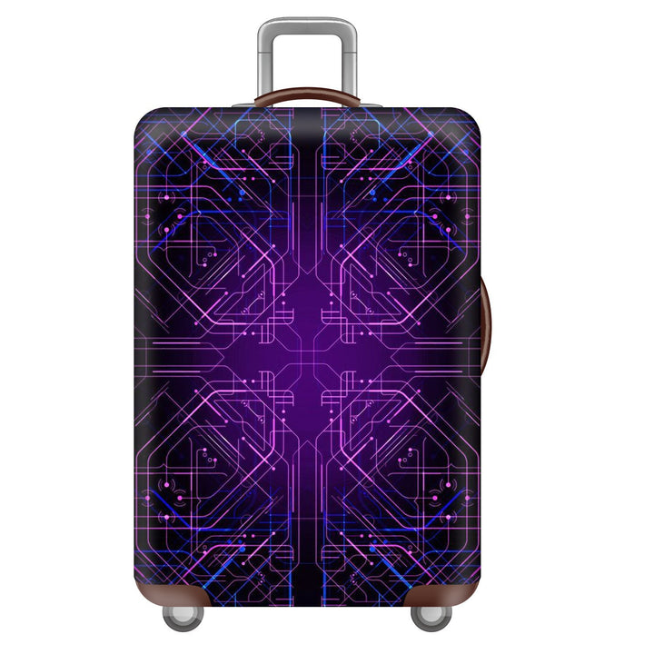 Unisex nan elastic suitcase cover with three-dimensional honeycomb pattern, shock-absorbing stretch protection cover for trolley with zipper Kalsten
