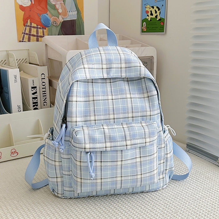 Stylish Checkered Pattern Backpack Kalsten