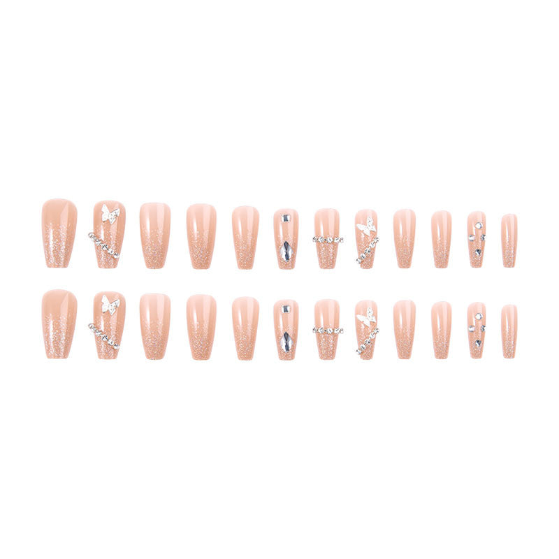 Rhinestone & Glitter Press-On Nail Tips