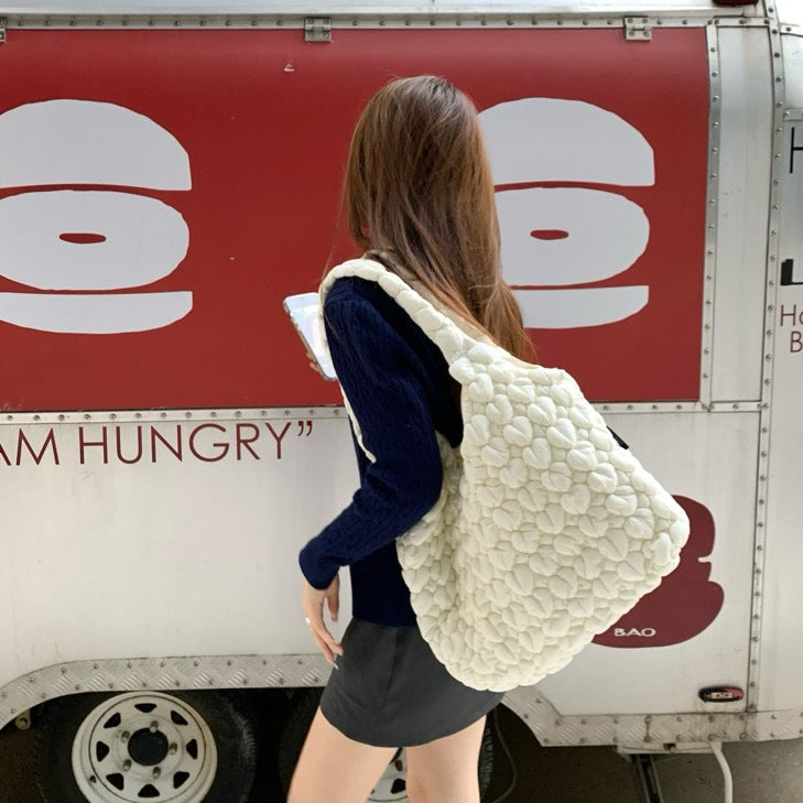 Quilted Soft Fabric Shoulder Bag