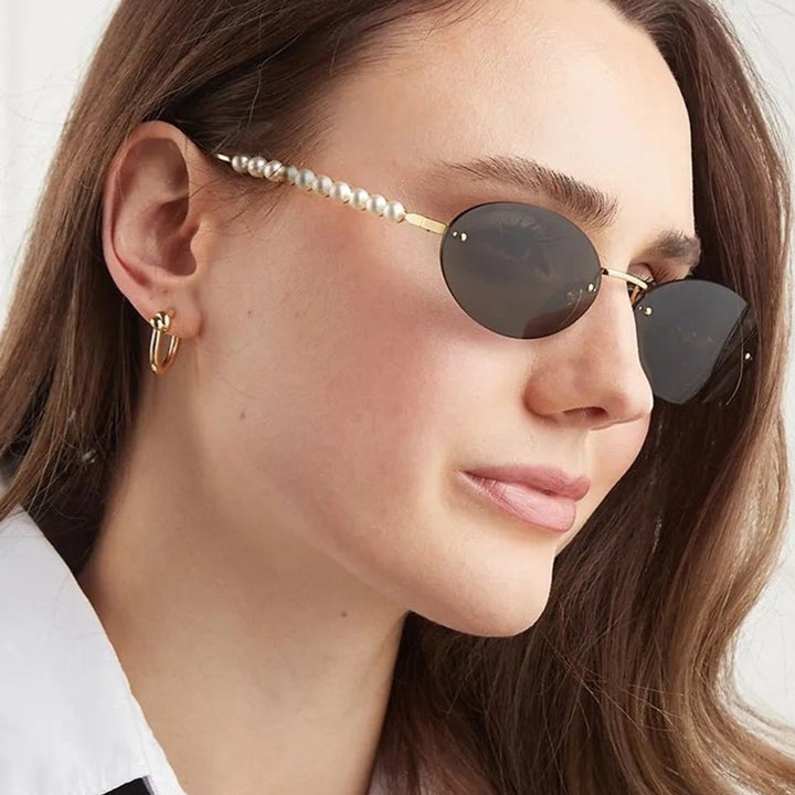 Women's stylish oval sunglasses with elegant embellishments Kalsten