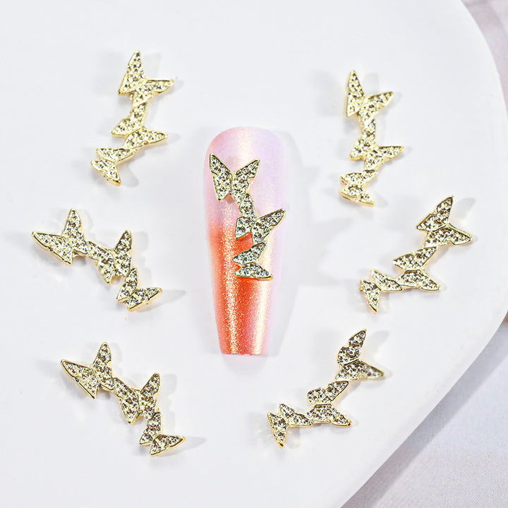 Decorative Rhinestone Butterfly Nail Charms