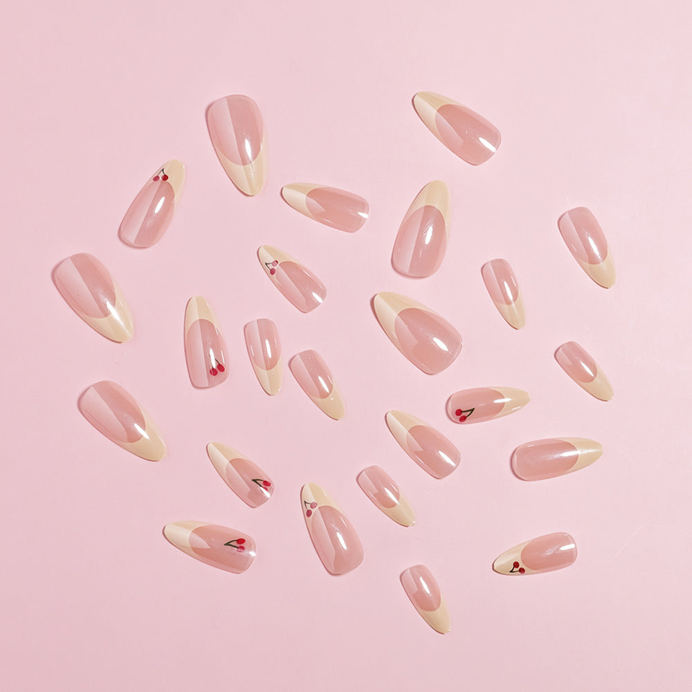 Cherry Blossom Accent Press-On Nails Kalsten