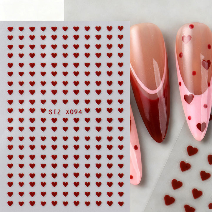 Heart-Shaped Nail Art Stickers