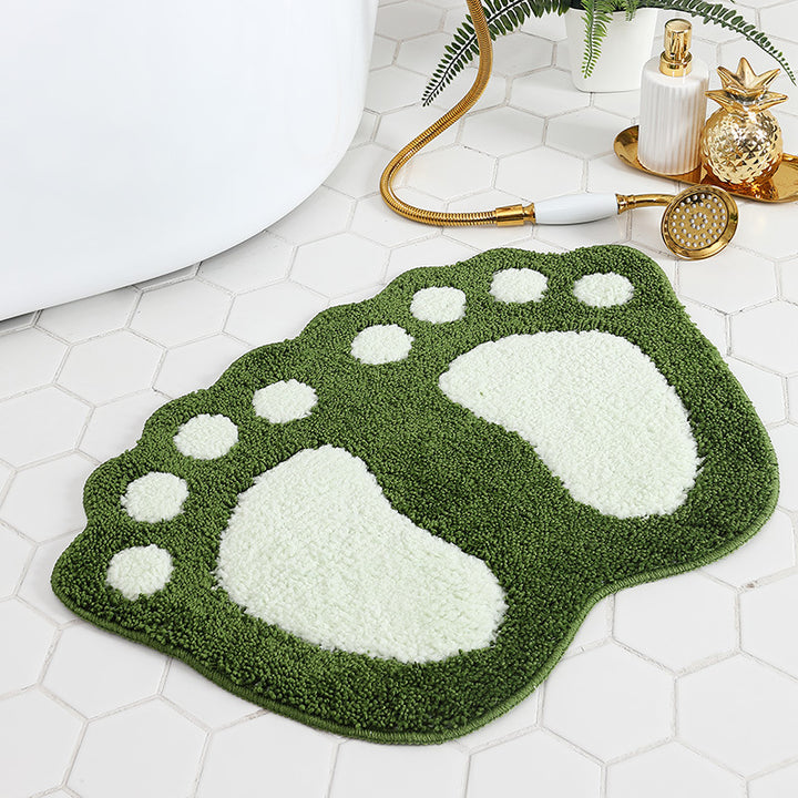 Fun Footprint Bath Rug for Bathroom