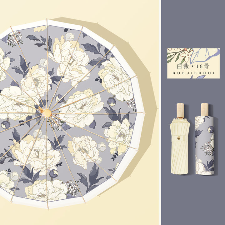 Women's elegant designer umbrella with floral pattern Kalsten