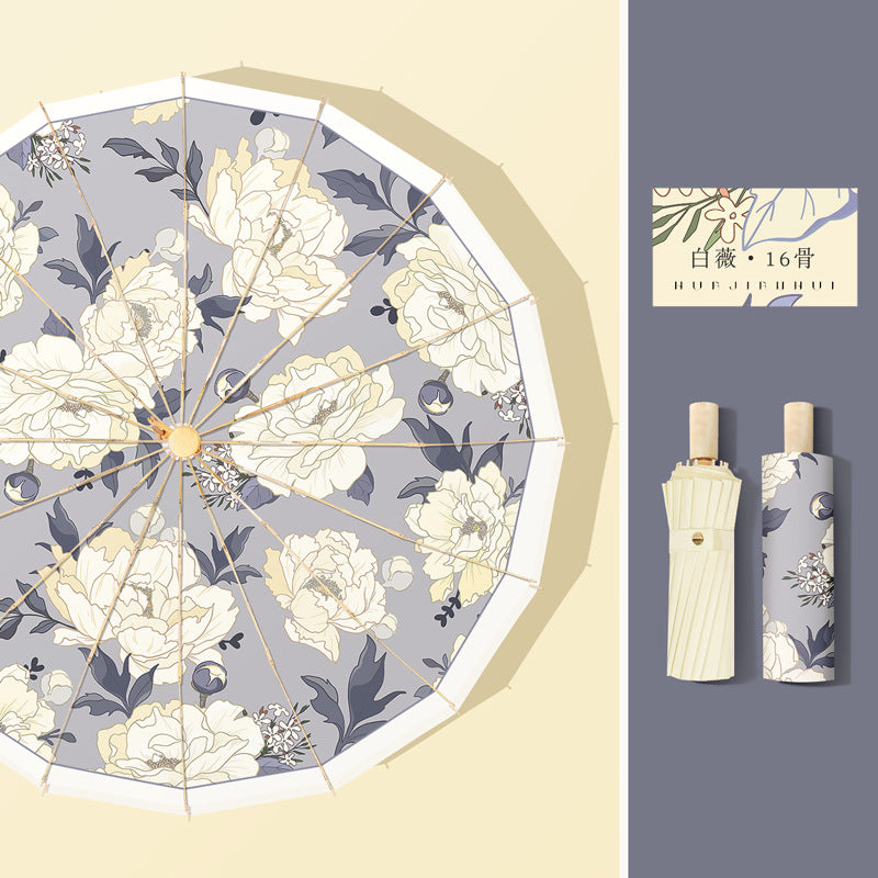Ladies elegant designer umbrella with floral cut Kalsten