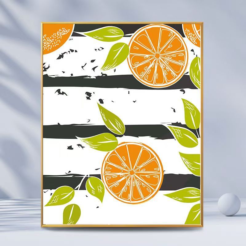 Citrus-Inspired Graphic Art Print Kalsten