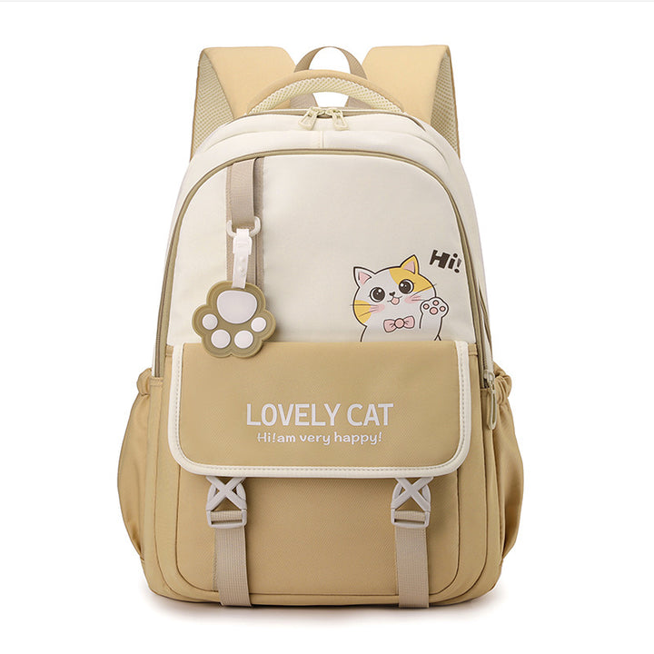Cute Cat-Themed School Backpack