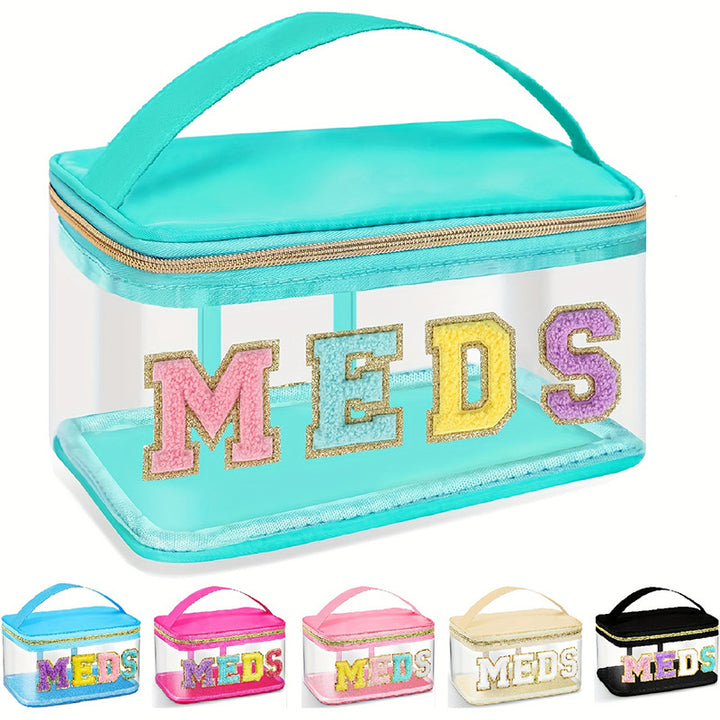 Transparent cosmetic organizer bag with glitter details Kalsten
