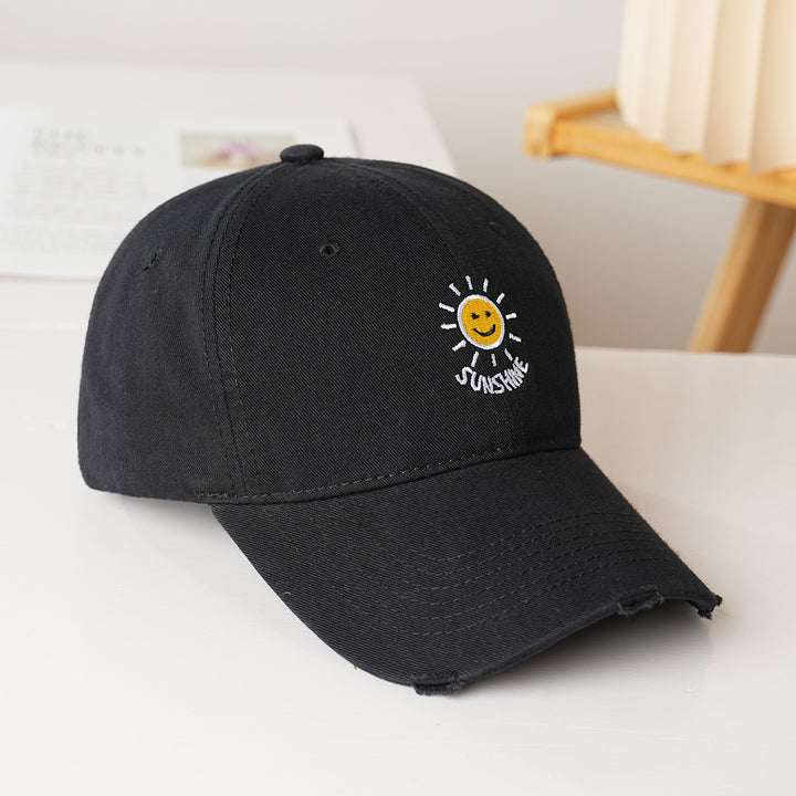 Women's sporty cotton cap with sun embroidery Kalsten